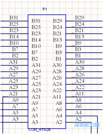  AT 總線 62 芯插槽，變成了一個 34 芯元件。