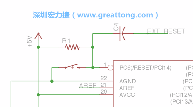 很多PCB設(shè)計者的設(shè)計不符合人體工學(xué)，他們使用很小的按鈕、不方便的元件配置和難以解讀的標簽，千萬不要變成這樣！這次我們的設(shè)計有一個大小合適的重置按鈕（reset button）和可以清楚辨認是否已經(jīng)接上電源的LED指示燈。