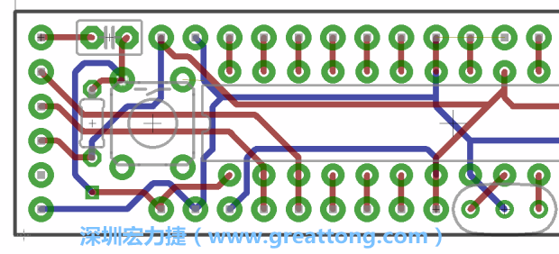 將最后的電路線如上圖所示繪制完成。