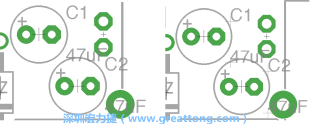 如果你尚未使用「分離工具（Smash Tool）」將所有的名稱和量值標(biāo)簽從各自對應(yīng)的元件上分離，你將會發(fā)現(xiàn)你無法從元件上獨(dú)立地移動一個尚未進(jìn)行分離的標(biāo)簽（如左下圖所示），但是對于已經(jīng)執(zhí)行過分離的元件（如右下圖所示）來說，它們的標(biāo)簽都可以獨(dú)立地操作。